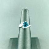 Blue Topaz and Diamond Ring