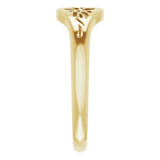14K Yellow Pierced Floral-Inspired Ring