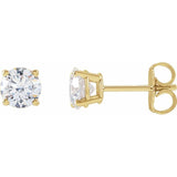 14K Yellow 1 CTW Lab-Grown Diamond Stud Earrings