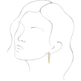 14K Yellow Gold Flat Link Earrings