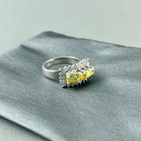 14kw Yellow Sapphire & Diamond Ring
