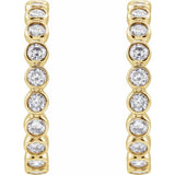 14K Yellow 3/8 CTW Lab-Grown Diamond Huggie Earrings