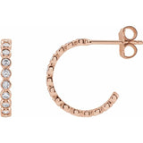 14K Yellow 3/8 CTW Lab-Grown Diamond Huggie Earrings