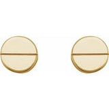 14K Yellow Geometric Earrings