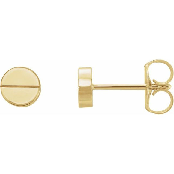 14K Yellow Geometric Earrings