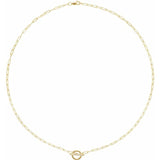 14K Yellow Gold Diamond Toggle Necklace