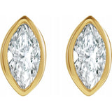 Diamond Solitaire Bezel-Set Earrings