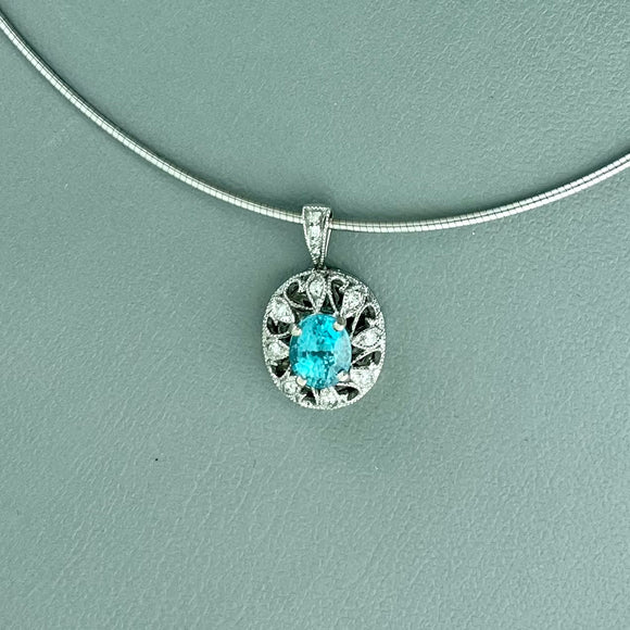 14kw Blue Zircon Pendant