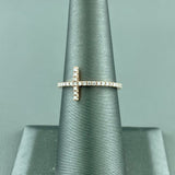 14kr Sideways Cross Diamond Ring