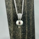14kw Tahitian Pearl & Diamond Pendant