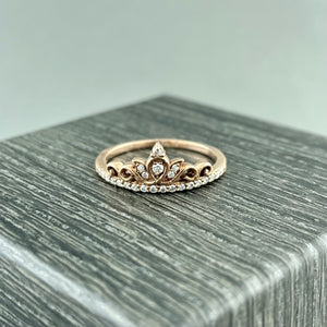 14kr Princess Crown Diamond Ring