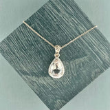 14kr Morganite & Diamond Pendant