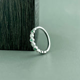 14kw Emerald & Diamond Band