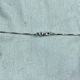 14ky/w Blue Topaz and Diamond Pendant