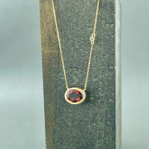 14ky Tourmaline & Diamond Necklace