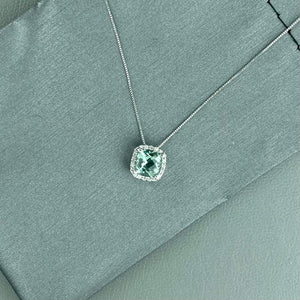 14kw Green Amethyst Pendant