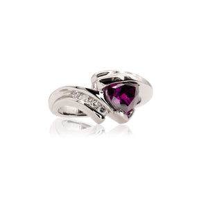 Grape Garnet Diamond Ring