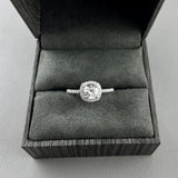 14kw Cushion Cut Halo Lab Grown Diamond Engagement Ring